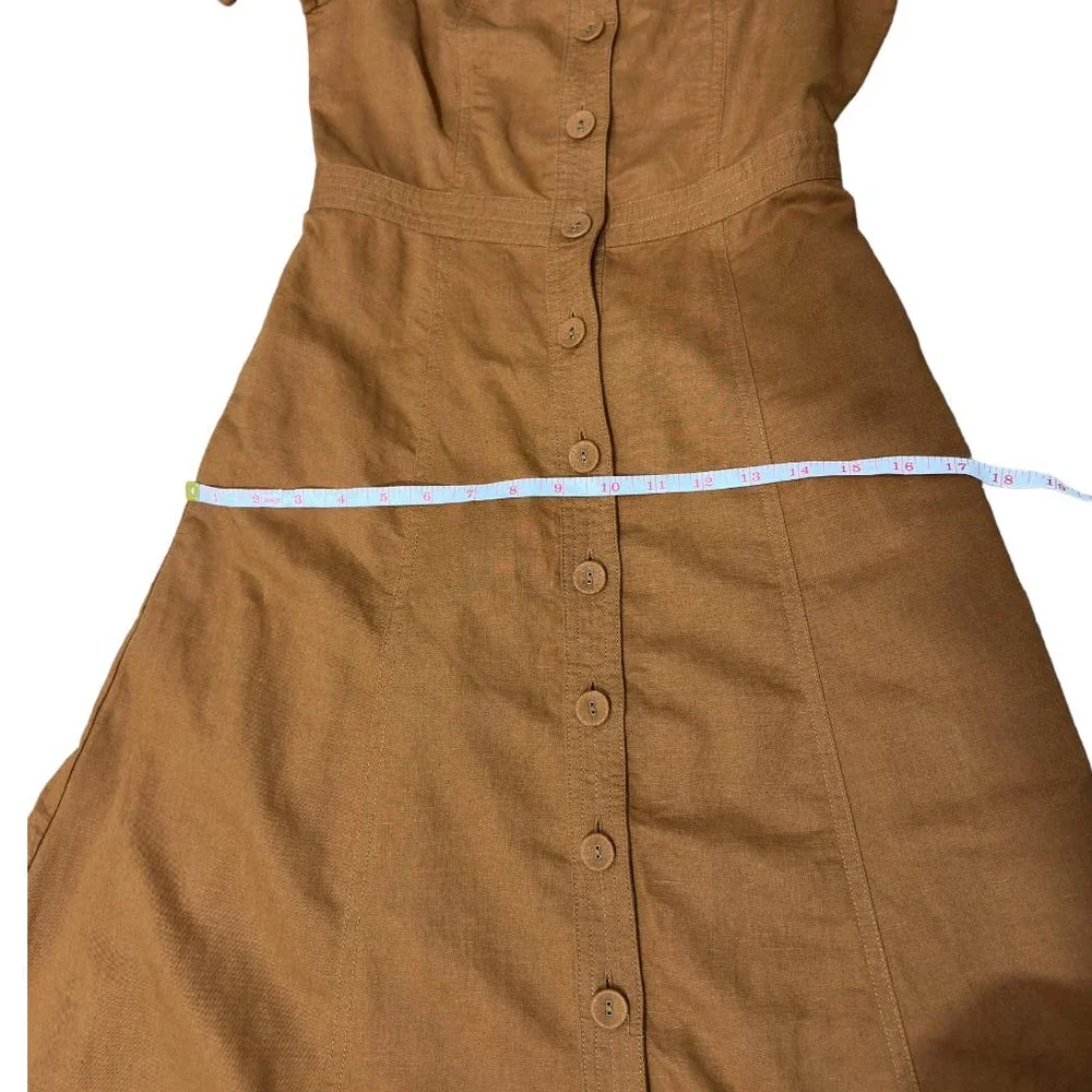 Madewell NWT Seamed Puff-Sleeve Midi Dress Size 00 - Picture 7 of 8